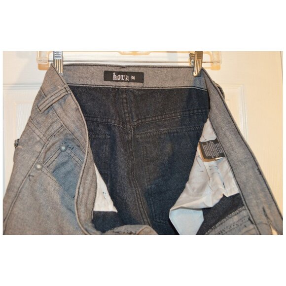 "Hova 36" by Jeanetix Blue-Gray Capri Decorated Pocket Women's Denim Jeans Sz 36 - Picture 5 of 5